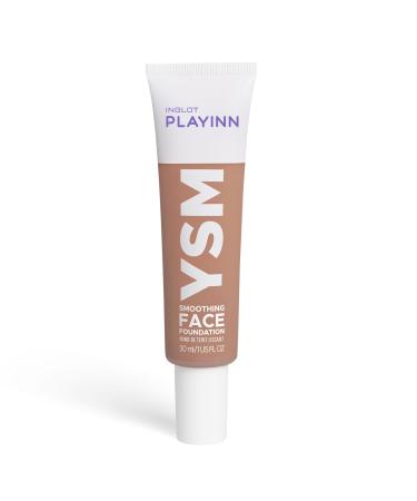 Inglot Playinn YSM Smoothing Foundation | Lightweight Comfortable Formula | Smooth Matted Complexion | Light to Medium Coverage | Natural Finish | Smoothing Face Foundation | 30ml | 48