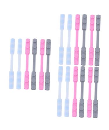 Minkissy 18 StK mask hooks mask extension buckle ear cable adjuster ear hooks Reusable silicone extensions for earremes racker S hooks silica gel ear protector Natchet 15.8x1.5cmx3pcs