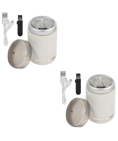 Angoily 2 sets Razor Razor Bartschneider Trees Men Bart Razor For the daily use of electrical trimmer for the face male tool man ABS white