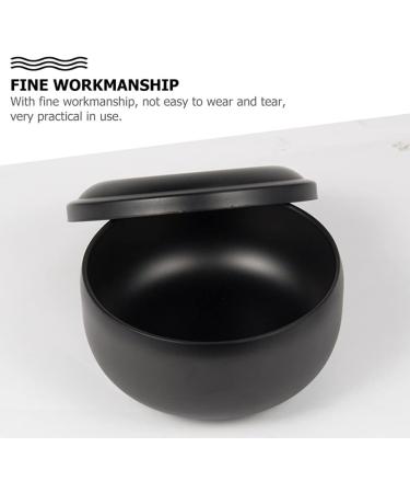 Beaupretty Stainless Steel Shaving Bowl with Lid - Deep Size Shaver Razor Cup for Men - Heat Insulation Barber Home Shave Soap Dish - Black - Buy Online on GoSupps.com