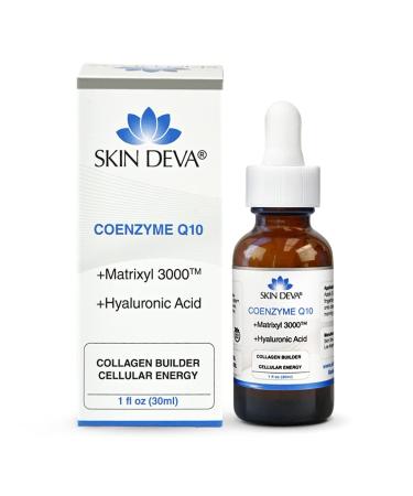 SKIN DEVA Coenzyme Q10 Anti Aging Serum with Matrixyl 3000 and Hyaluronic Acid - 1 fl oz - Buy Online on GoSupps.com