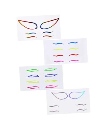 Abaodam Abaodam 12 Sets Color Eyeliner Stickers Adhesive Eyeliner Sticker Creative Eyeliner Sticker Reusable Eyeliner Sticker Women Eyeliner Tape Beauty Eyeliner