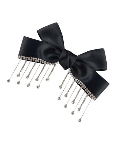 Beatifufu Bow Hairpin Rhinestone Hair Clip Hair Barrette for Women Hair Ornament Hair Bow Pin Female Hairpin Hair Bow Bow Clip Bow Hair Clip Hair Accessory Hair Clamp