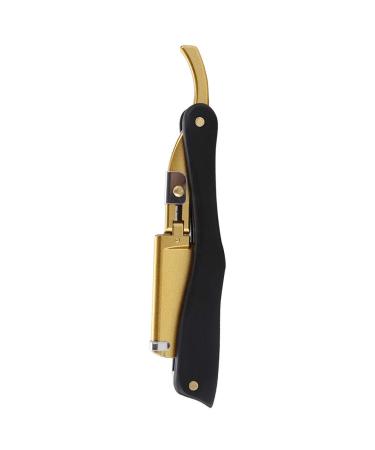 Professional Men's Hand Razor - Foldable Straight Edge Hair Shaper with Steel Blade & Wooden Handle - Buy Online on GoSupps.com