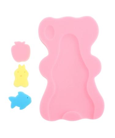 Didiseaon 1 Set Bath Sponge Pad Nonslip Bath Mat Mat Bath Sponge for Sponge Cushion Bath Pad Bath Sponges for Pink Body Wash Pp Newborn Take a Bath