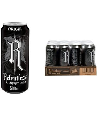 Relentless Origin Energy Drink - 500ml (Pack of 12) | Boost Your Energy Levels | Unique Formula | Perfect for Various Occasions - Buy Online on GoSupps.com