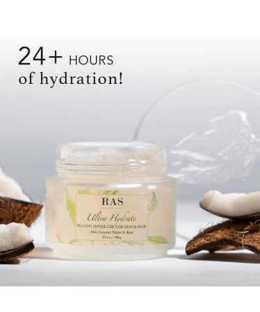 RA-S Luxury Oils Ultra Hydrate Gel for Skin & Hair | Hyaluronic Acid Hibiscus Aloe Vera | Vegan Cruelty-Free Hydration | 100 gm - Buy Online on GoSupps.com