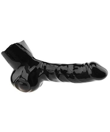 Men's Latex Cock and Ball Sheath with Rolled Edge Flesh Rolled