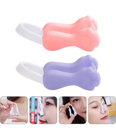 Pince Nez Amincissante 2 Pi ces Taille Unique en Silicone Rose et Violet pour Adulte et Gar on et Filles Correcteur Confortable pour Remodeler et Relever le Nez Pendant - Buy Online on GoSupps.com