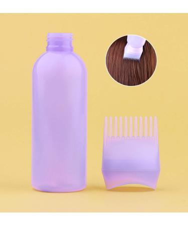 Yebeauty Root Comb Applicator Bottle 2 Pack - 6 oz Hair Dye Brush with Graduated Scale - Purple (2 Pieces) - Buy Online on GoSupps.com