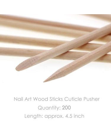 200 Pack Orange Wood Nail Sticks Double Heads Multi Functional Cuticle Pusher Remover Nail Cleaning Manicure Pedicure Tool - Buy Online on GoSupps.com