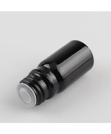 Tianzd 6 pcs 5ml Gloss Black Glass Bottles - Sealed Stopper Silver Cap for Fragrance Aromatherapy & Essential Oils - Buy Online on GoSupps.com