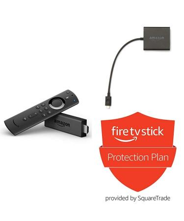 Fire TV Stick with all-new Alexa Voice Remote bundle - includes Ethernet Adapter and 2-Year Protection Plan