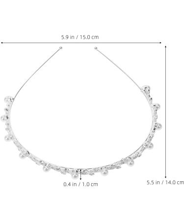 WINOMO Wedding Bridal Rhinestone Pearl Tiara Hair Barrettes Hairband Hair Loop Headband - Buy Online on GoSupps.com
