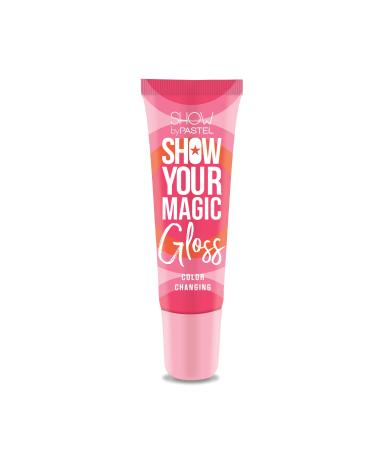 Show By Pastel Magic Gloss Color Changing Lip Gloss PH Reacting Feature Creamy & Soft Structure Provides Antioxidant Protection Natural Pink Color Moisturizing Effect / 0.3 fl.oz.