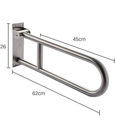 Bathroom Grab Bar Safety Support Rail Bathroom Safety Grab Bar Non-slip Handrail Stainless Flip-Up Screw-In Bathroom Grab Bar Suitab - Buy Online on GoSupps.com