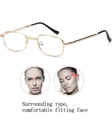 Buy Foldable Reading Glasses for Men & Women - Comfortable Portable Presbyopic Glasses in Gold (Size 2.5) | International Shipping - Buy Online on GoSupps.com