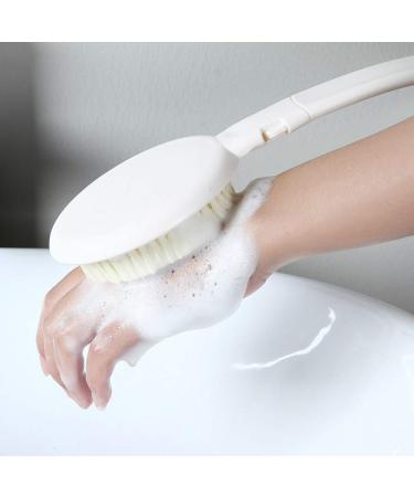 Vneirw DIY Bathroom Back Brush - Silicone Body Scrubber with 3 Brush Heads (Nylon Sponge Pumice) - Soft Bristles & Long Handle for Powerful Cleaning - International Shipping Available - Buy Online on GoSupps.com