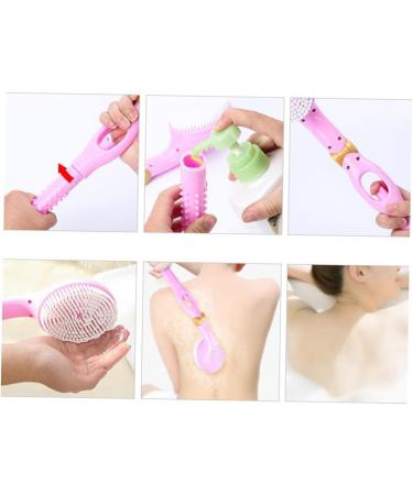 Earth Tones Pink Body Massage Brush Set for Shower Scrub and Cleaner - Buy Online on GoSupps.com