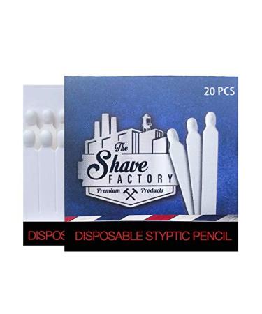Shaving Factory Disposable Styptic Pencil, 20 Count, 24 Pack