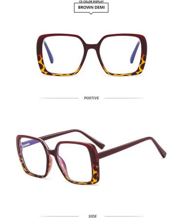 Buy Pin Temples TR90 Square Frame Blue Light Blocking Glasses for Men & Women - Anti UV Computer & Reading Glasses - Tea-Flower 54mm - Buy Online on GoSupps.com