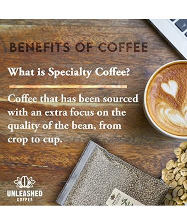 Unleashed Coffee 2LB Peaberry - Specialty Grade Green Arabica Beans - 2 Pound Mini Me Pack - Buy Online on GoSupps.com