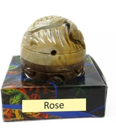 Stone Jar Rose Solid Perfume Long Lasting Body Fragrance In Large Hand Carved- 8 gm (Pack Of 1) - Buy Online on GoSupps.com