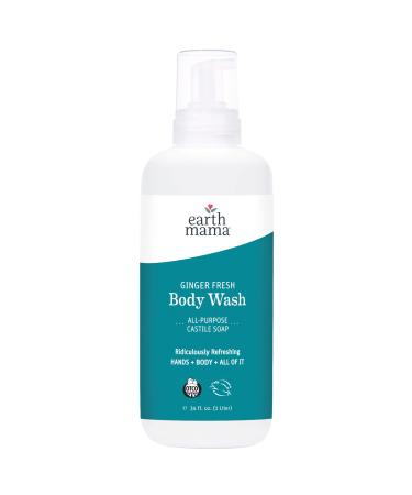 Earth Mama Ginger Fresh Foaming Hand & Body Wash | All-Purpose Castile Soap  34-Fluid Ounce Citrus Ginger 34 Fl Oz (Pack of 1)