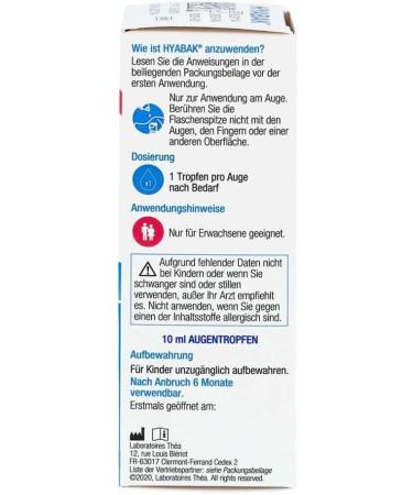 Hyabak Eye Drops 10 ml - Hydrating & Soothing Eye Relief | Fast International Shipping - Buy Online on GoSupps.com