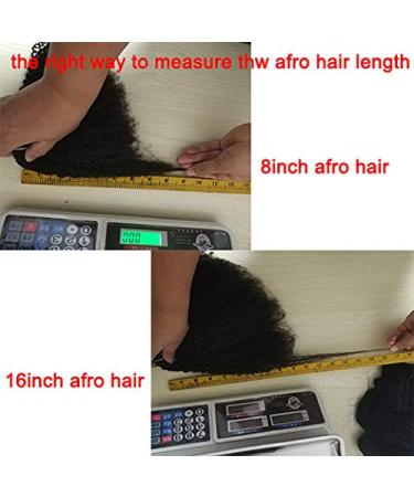 Saga Queen Afro Kinky Curly Clip In Hair Extensions 14 Natural Black - Brazilian Virgin Human Hair - Buy Online on GoSupps.com
