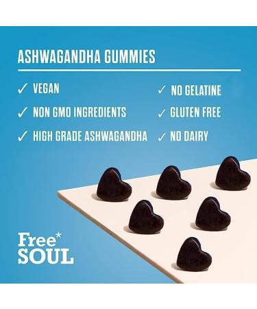 Premium Ashwagandha Gummies - 60 Vegan Supplements with Full-Spectrum Root Powder Extract | Gluten Free | Free Soul UK - Buy Online on GoSupps.com