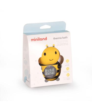 Miniland Water Thermometer & Baby Bath Toy - Thermo Bath Bee | Room Temp & Timer - 1 Pack - Buy Online on GoSupps.com