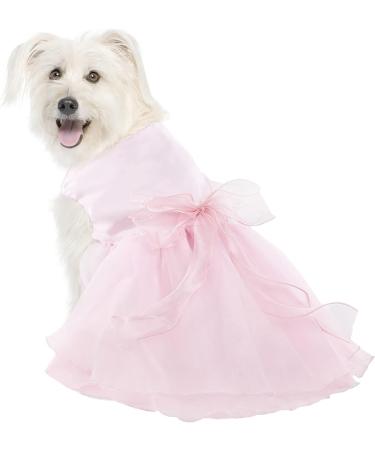 Luxury Dog Wedding Dress - Pink Puppy Skirt & Princess Dresser for Summer - Dog Clothing with Bowknot - Ideal Evening Dress for Small Dogs (M) - Buy Online on GoSupps.com