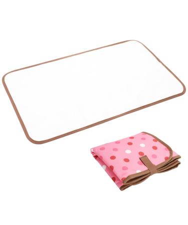 Lekebaby Portable Changing Mat Nappy Changing Mat Foldable Baby Changing Mat Travel Changing Mat Portable Baby Change Mat Dots Pink Dots