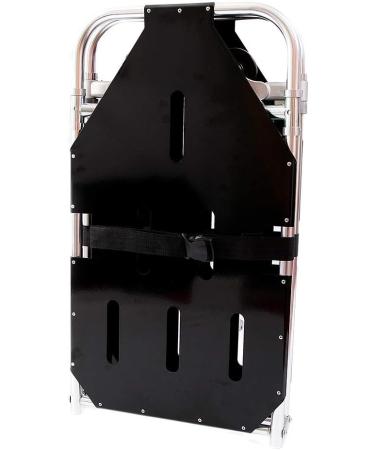 Emergency Rescue 4 Wheels Stretcher with 2 Seat Belt Aluminum Alloy Flat Foldable Stretcher Suitable for Patient Transport Maximum Load Bearing 350lb - Buy Online on GoSupps.com