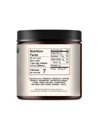 La Republica Organic Mushroom Coffee (30 Servings) with 7 Superfood Mushrooms - Arabica Instant Coffee with Lion's Mane, Reishi, Chaga, and More - Buy Online on GoSupps.com