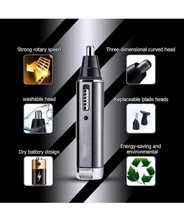 Rechargeable Electric Ear Nose Hair Trimmer - Waterproof Professional Wet/Dry Clipper for Unisex Use - Buy Online on GoSupps.com