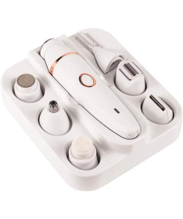 7-in-1 Women's Electric Trimmer & Hair Remover | Rotary Shaving Head Nose & Ear Trimming Brow & Exfoliating Brush - International Shipping Available - Buy Online on GoSupps.com