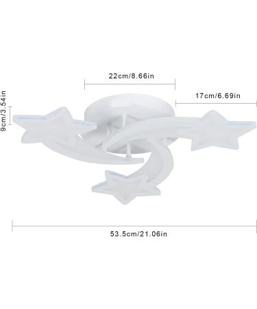 Comely Dimmable LED Ceiling Lamp with Remote Control | Modern 30W Star Design | White Starry Sky Light for Children's Room Bedroom & Dining Room | 3000K-6500K - Buy Online on GoSupps.com