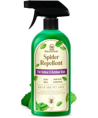 NATURAL OUST Peppermint Oil Spider Repellent Spray - Eco Friendly Indoor Outdoor - Effective Spider Control