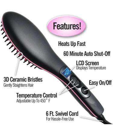 BLBTEDUAMDE Electric Heating Comb Hair Straightening Brush Adjustable Temperature Hair Straightener Women's Hair Hot Comb (Color : 1pcs with box Size : UK) UK 1pcs With Box - Buy Online on GoSupps.com