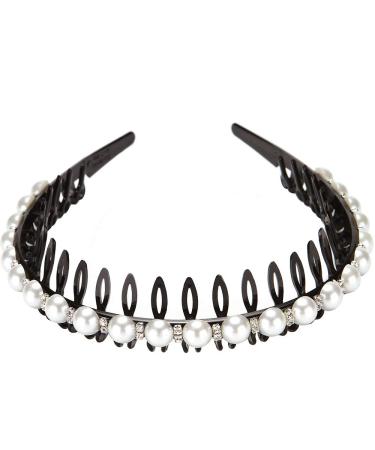 Shop Lonedy Fashion Faux Pearl Rhinestone Non-Slip Headband - Stylish Hair Accessories for Women - International Shipping Available - Buy Online on GoSupps.com