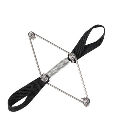 Ipetboom 1pc Tension Band Power Scrubber Bunion Splint Belt Holder Thumb Correctors Bunion Alignment Bunion Restores Toe Spacers Hammer Nail Rings Foot Sports Belt Stainless Steel 20.5x15cm Black