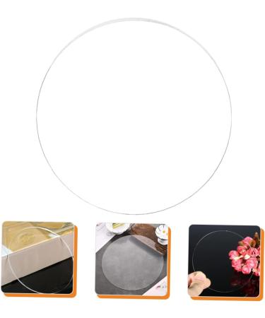 Lurrose Round Acrylic Sheet Key Fob Acrylic Board Cutting Circle Blanks Acrylic Circle Blanks Wafer Signage Transparent 25X25CM - Buy Online on GoSupps.com