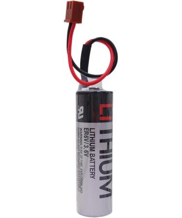 Pack of 5 ER6VCT Battery 3.6V 2000mAh for Robot OTC | Non-Rechargeable PLC Battery with Small Brown Plug - International Shipping Available - Buy Online on GoSupps.com
