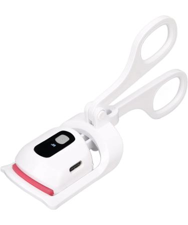 Qukaim Electric Eyelash Curler Electric Heated Eyelash Curler 3 Temperature Modes Rechargeable Mini Long-Lasting Lash Curler White - Buy Online on GoSupps.com