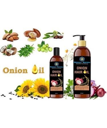 Dmaax Derma Onion Hair Oil | Onion Oil For Hair 200 ML Dark Brownish - Buy Online on GoSupps.com