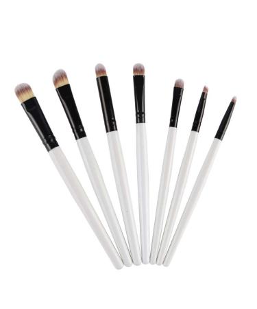 QSMY Blush Brushes For Makeup 7 Makeup Brush Set White Rod Black Tube Three Color Hair Makeup Brush (Color : White)