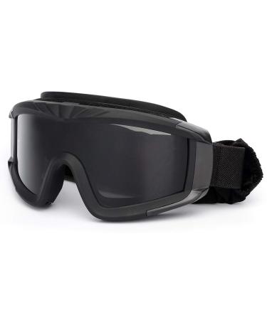 Sposune outdoor sports military Airsoft Tactical Airsoft glasses with 3 interchangeable glasses of impact resistance Jagdlille UV400 protection shooting glasses for men women motorcycling wargame paint ball black