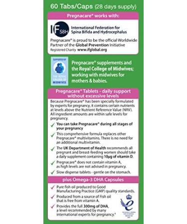 Pregnacare Multivitamin Plus Omega-3 - 60 Tablets | Vitabiotics - Buy Online on GoSupps.com